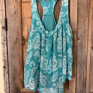 Turquoise Racer Back summer top by Ambience
